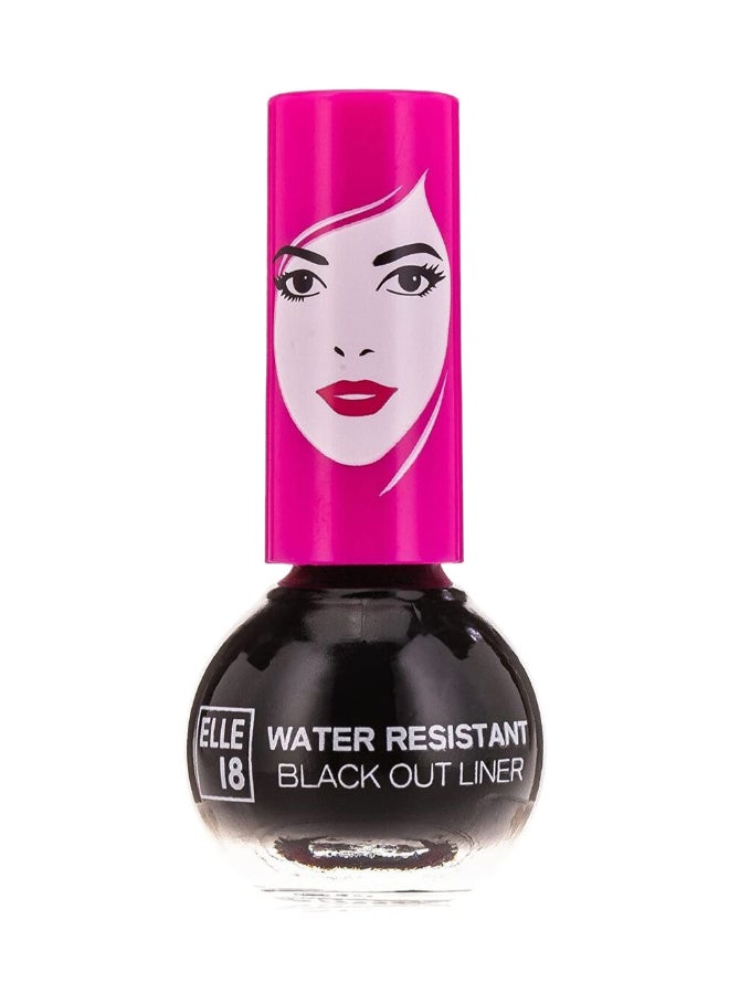 Water Resistant Black Out Liner, 5ml (Black)