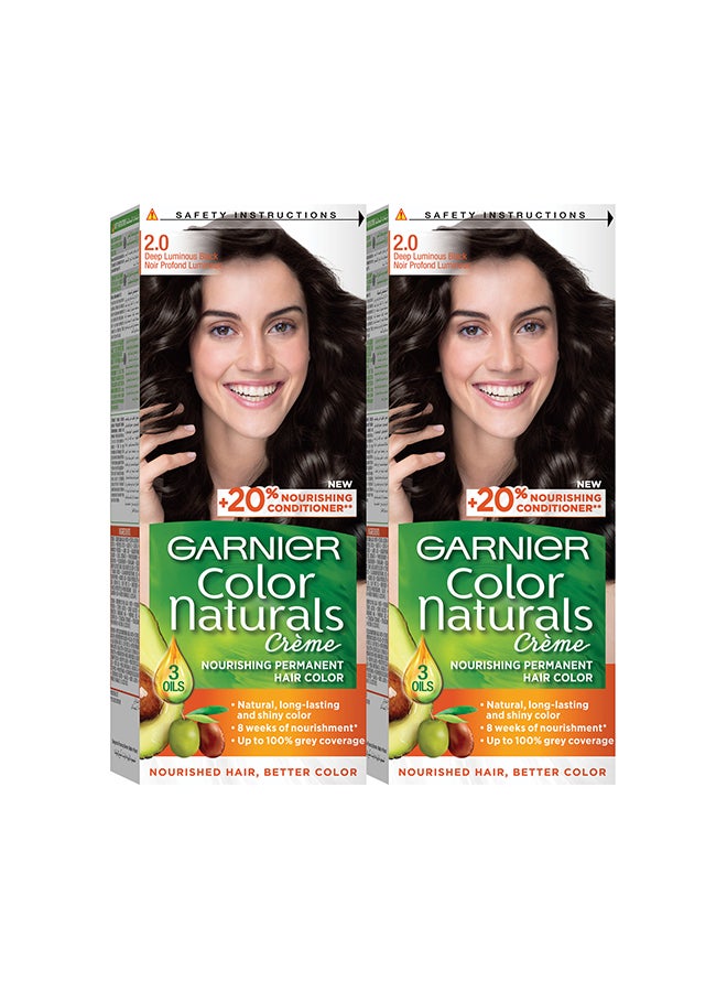 Color Naturals 2.0 Luminous Black Haircolor Pack of 2