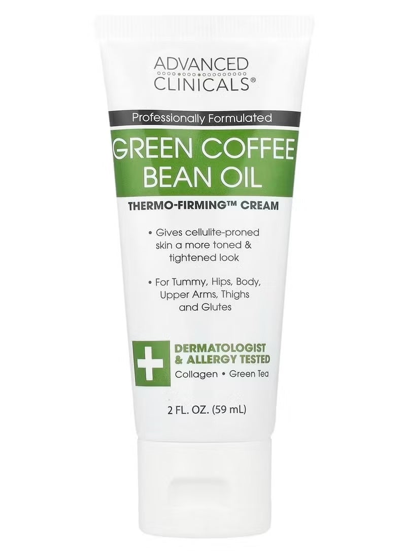 Advanced Clinicals, Green Coffee Bean Oil, Thermo-Firming™ Cream, 2 fl oz (59 ml)