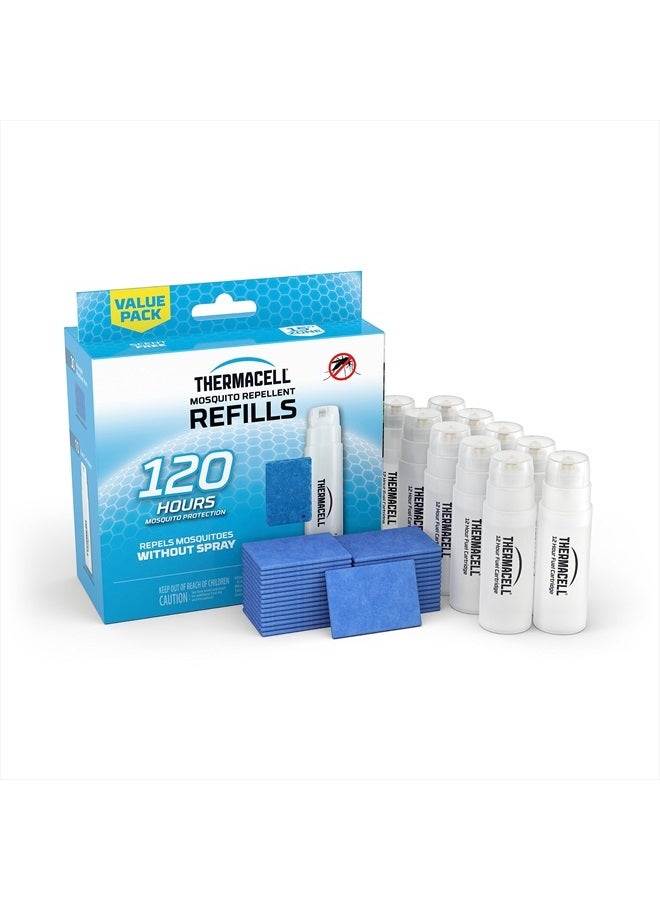 Mosquito Repellent Refills; Compatible with Any Fuel-Powered Thermacell Repeller; Highly Effective, Long Lasting, No Spray, No Scent, No Mess; 15 Foot Zone of Mosquito Protection