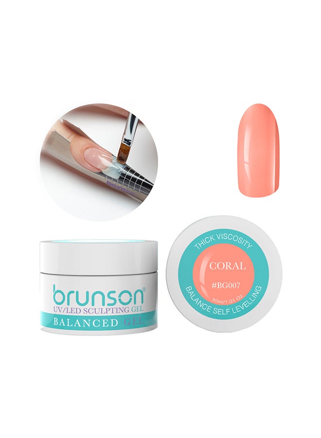 Sculpting Camouflage Uv Builder Gel Balanced Level Gel Uv Sculpting Nail Gel System 30Ml Coral Bg007