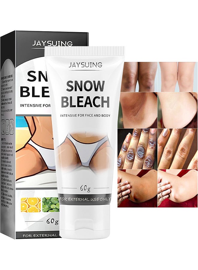 Snow Bleach Cream For Private Part Underarm Whitening, Dark Skin Bleaching Cream For Dark Spots, Face And Body Skin Lightening Bleaching Cream For Intimate Areas Brightening