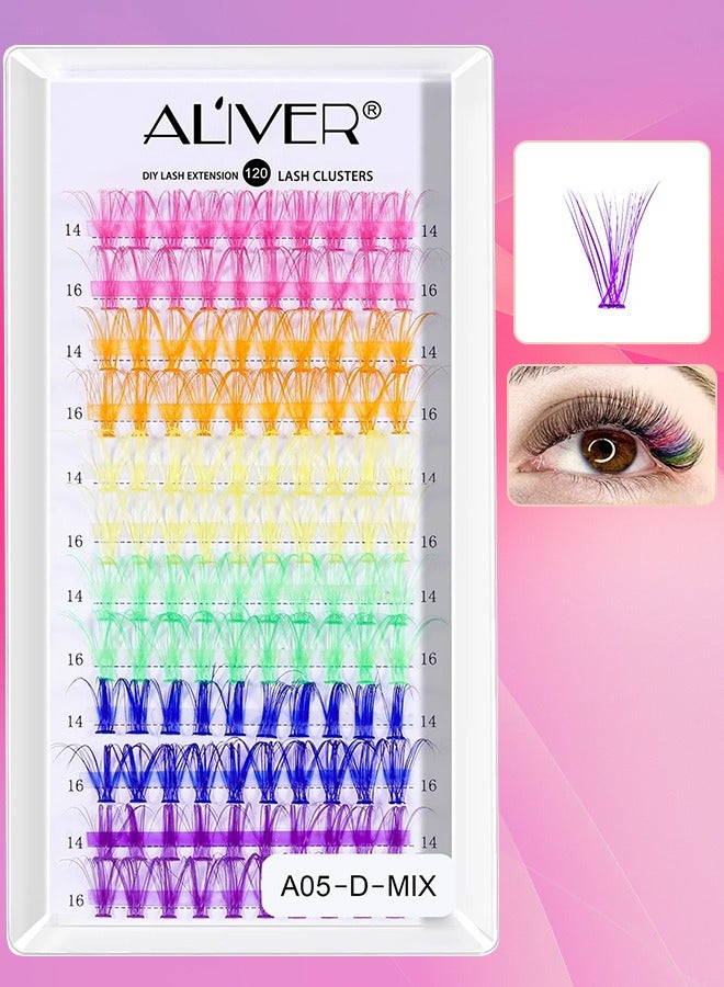 120 Pcs Lash Clusters Eyelash Extensions Wispy False Eyelashes Lash Clusters DIY Eyelash Extensions Individual False Eyelashes for Women 05