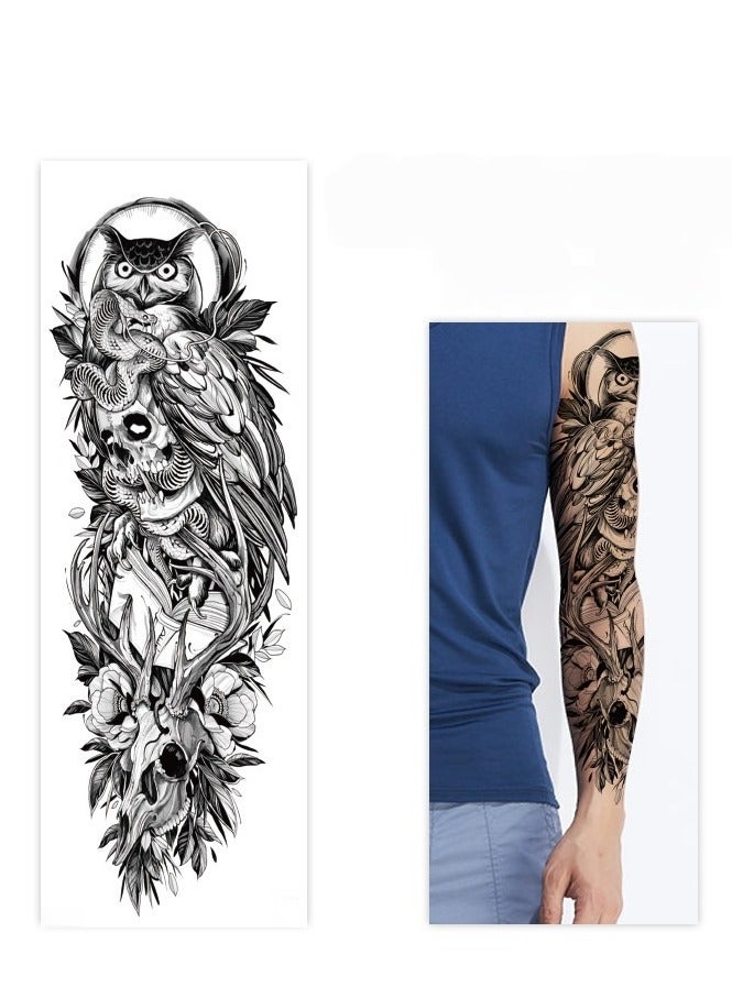Black Eagle Full Arm Tattoo Sleeve