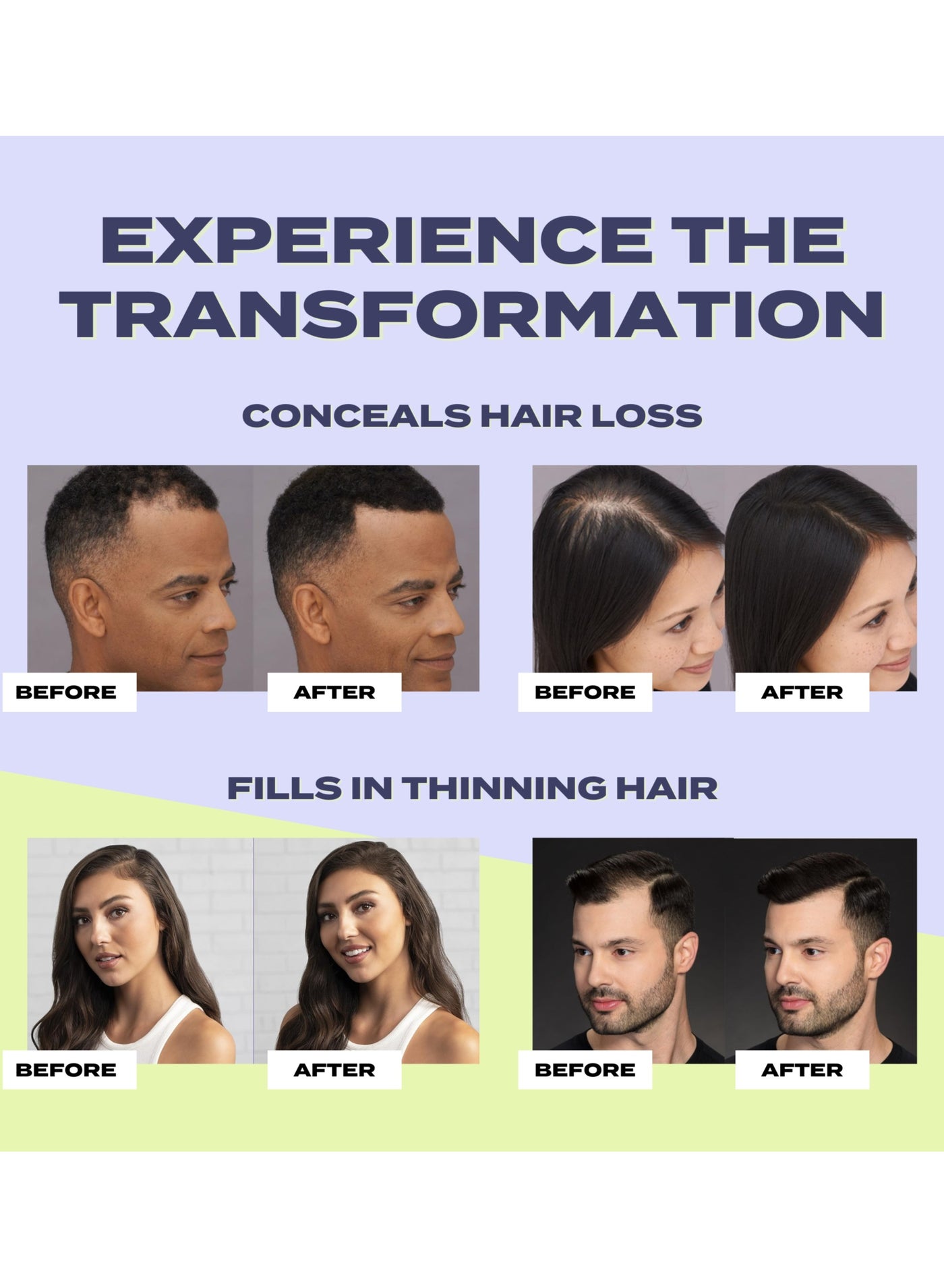 Hair Building Fibers Instant Hair Concealer for Thinning Hair, Hair Fiber for Men & Women, Texture Powder with Natural Keratin, Long-Lasting Hair Color Auburn - 3g - image 3