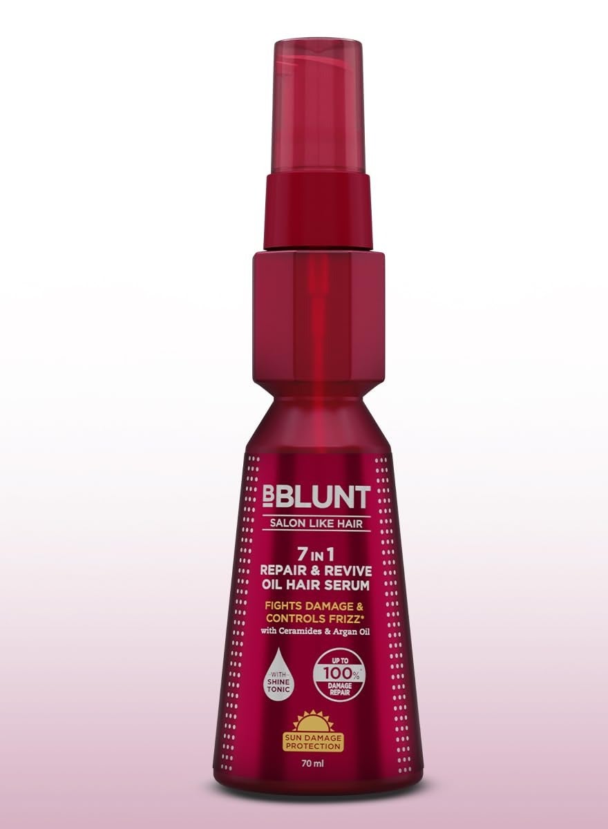 7 in 1 Repair & Revive Oil Hair Serum for Upto 100% Damage Repair - 70ml | Addresses 7 Signs of Hair Damage | Enriched with Ceramides & Argan Oil