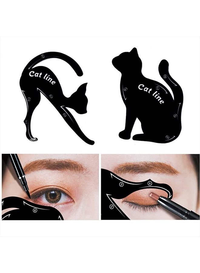 Eyeliner Stencils, Matte PVC Material Smoky Eyeshadow Applicators Guide Template Tool