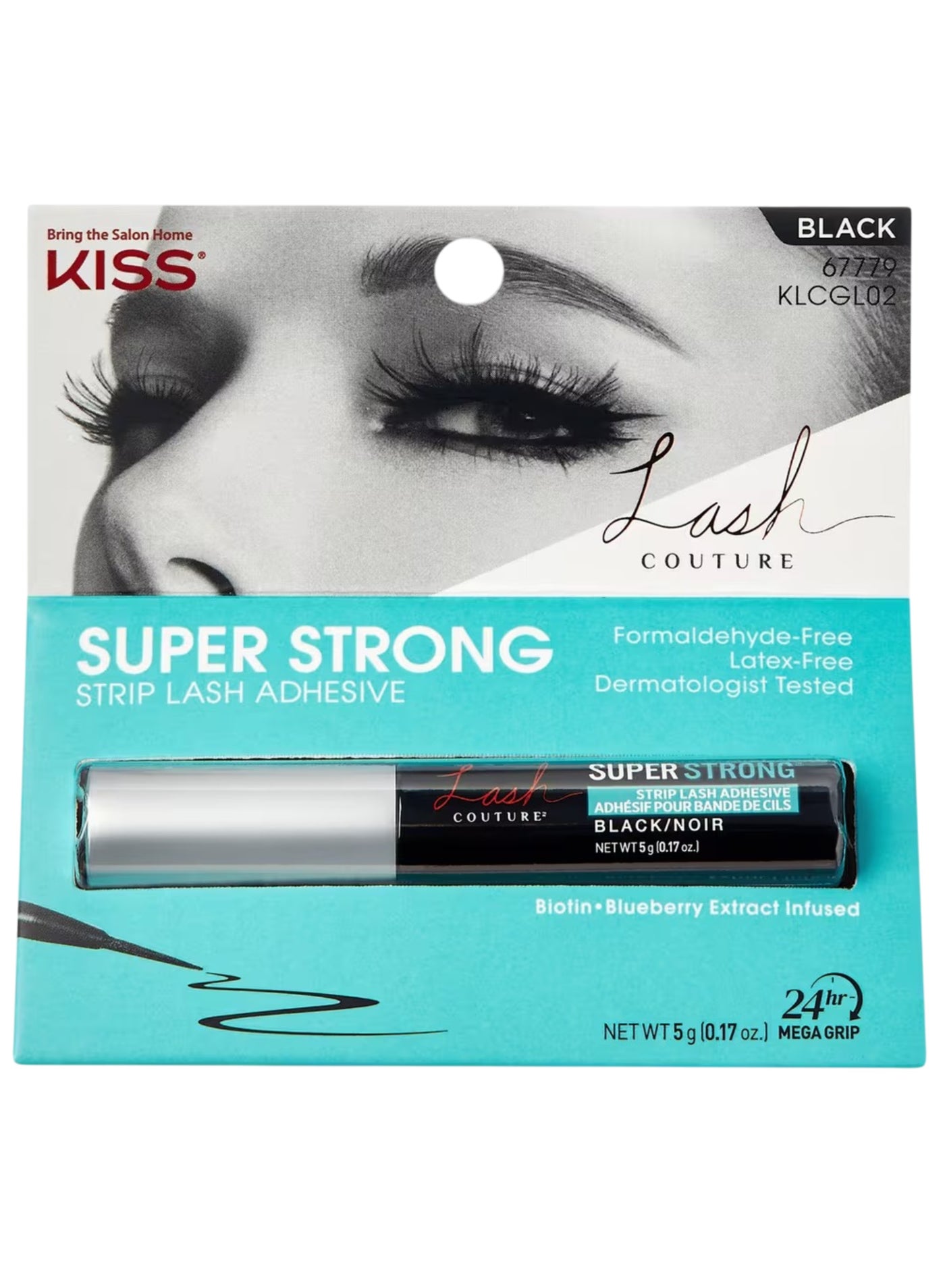 Super Strong Strip Lash Adhesive, Black, 0.17 oz