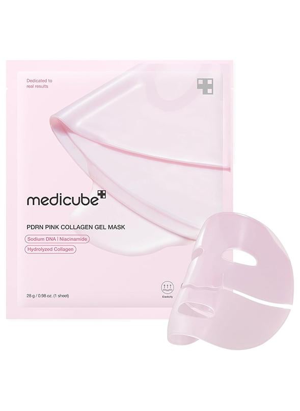 PDRN Pink Collagen Gel Mask 28g, Firming & Lifting Sheet Mask with Triple Collagen Complex, Hydrating Anti Aging Face Mask with PDRN & Allantoin for Elastic Youthful Glowing Skin