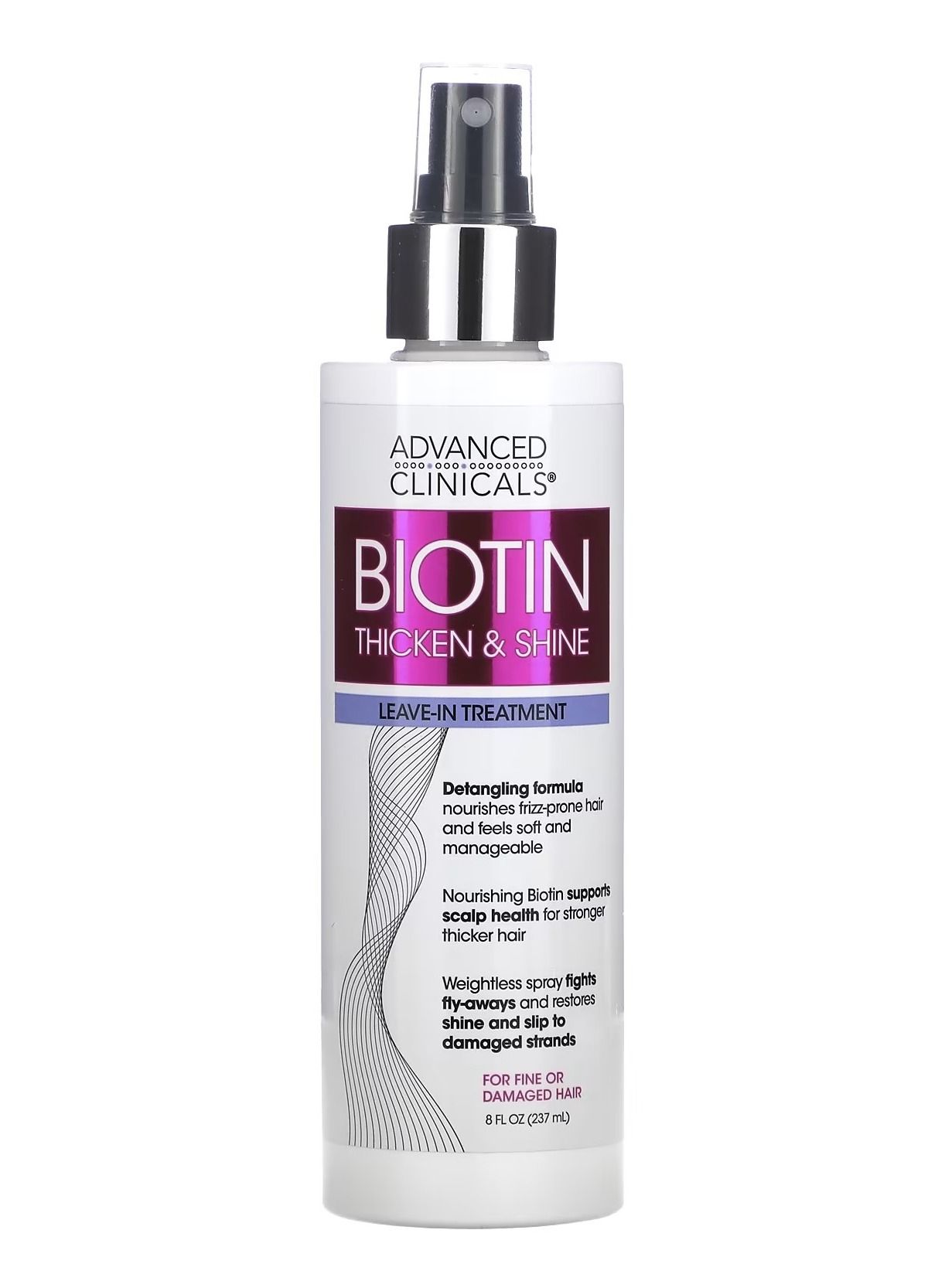 Advanced Clinicals Biotin Leave In Treatment 8 fl oz 237 ml