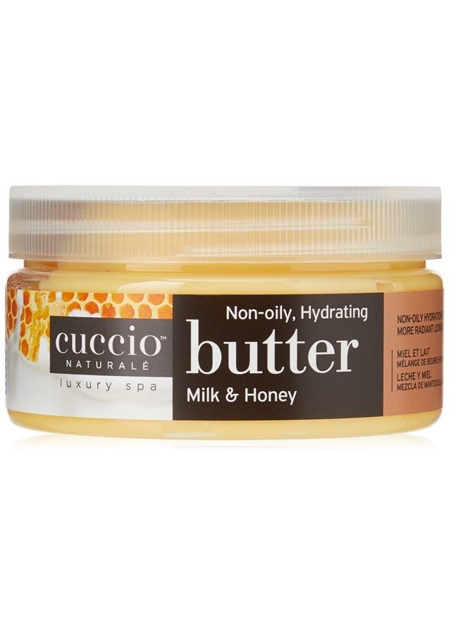 Naturale Butter Blends - Ultra-Moisturizing, Renewing, Smoothing Scented Body Cream - Deep Hydration For Dry Skin Repair - Made With Natural Ingredients - Milk & Honey - 8 Oz