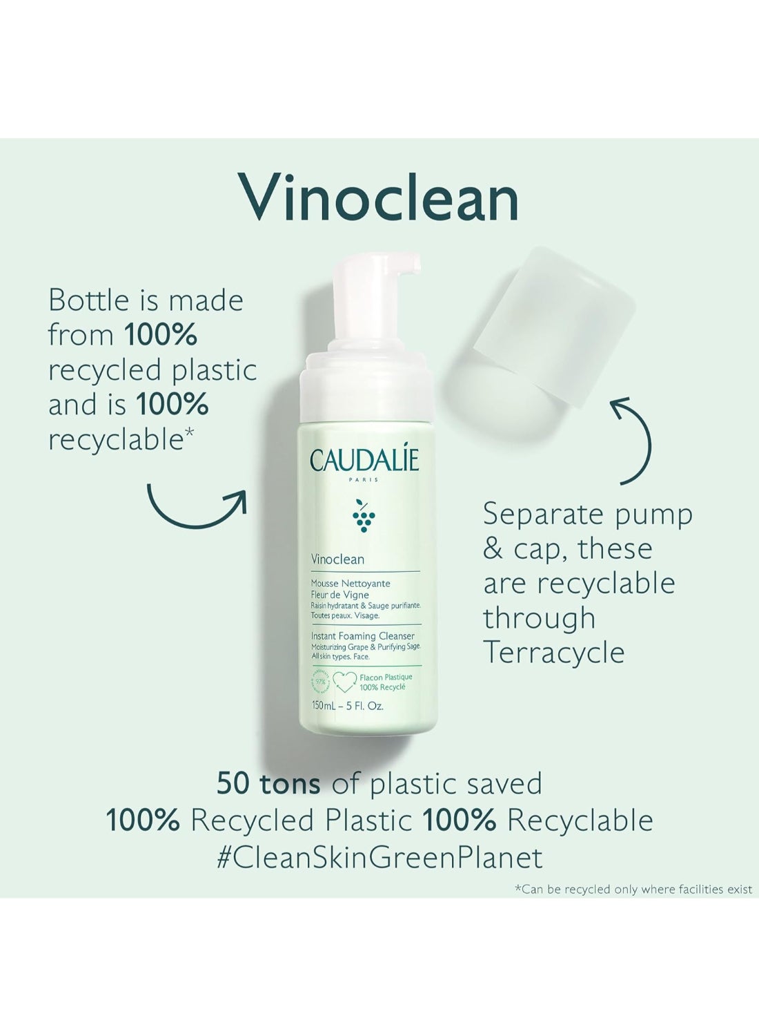 Vinoclean Instant Foaming Cleanser - 150 mL - image 6