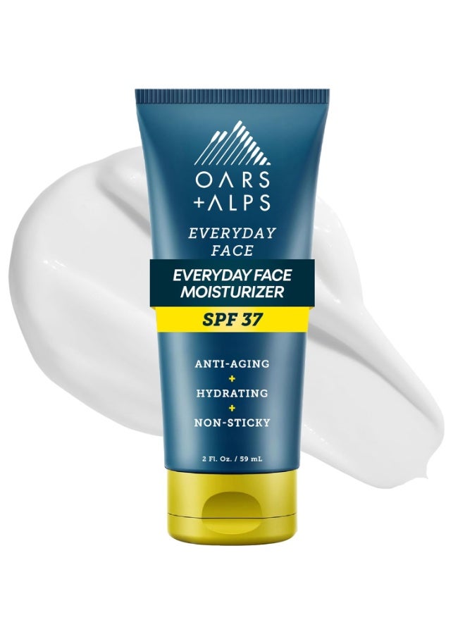 Oars + Alps SPF 37 Sunscreen and Everyday Anti Aging Face Moisturizer, Infused with Hyaluronic Acid