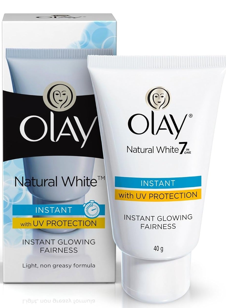 Olay Natural White 7 in 1 Instant Glowing Fairness Cream  40Gm