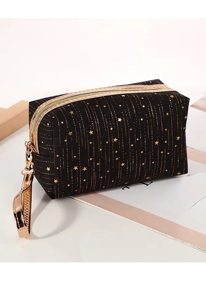 Portable Cosmetic Pouch for Women - Travel-Friendly Toiletry Organizer Bag