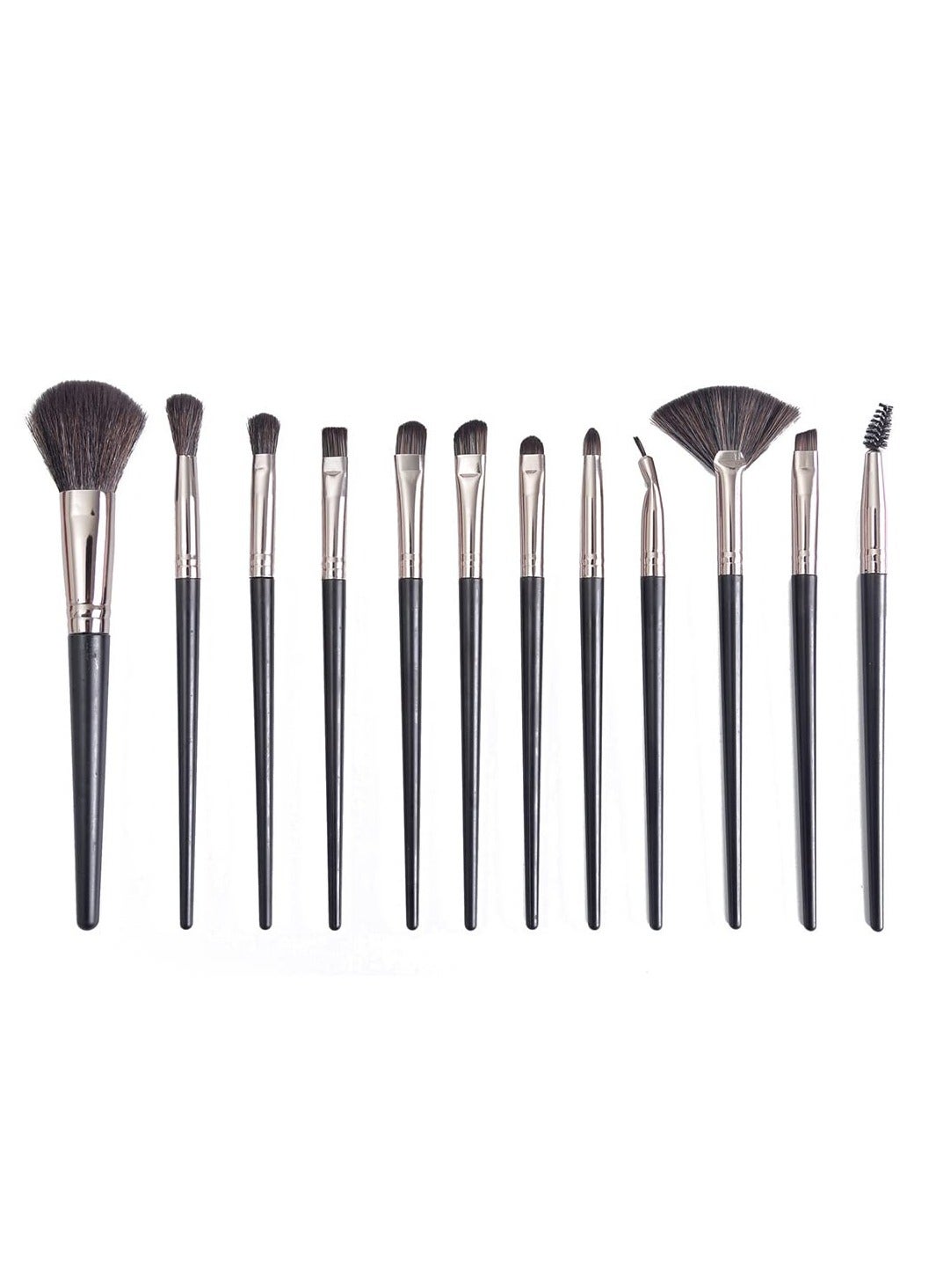 Makeup Brush Set Premium Soft Eye Shadow Powder Eyebrow Concealer Brush black 12Pcs