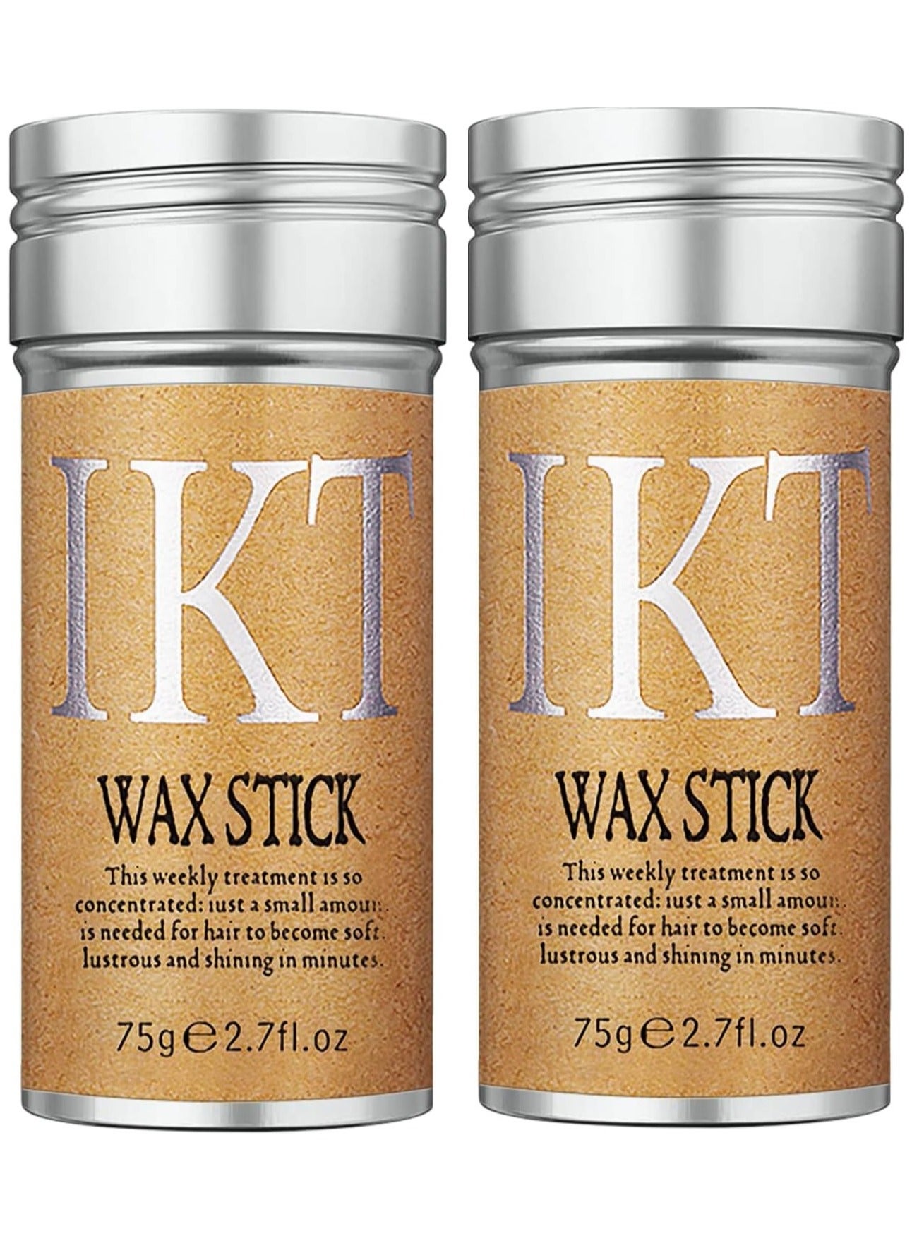 Hair Wax Stick, 2 PCS - Slick Stick for Hair Non-greasy Styling Hair Pomade Stick for Flyaways Edge Frizz Hair, 2.7 Oz