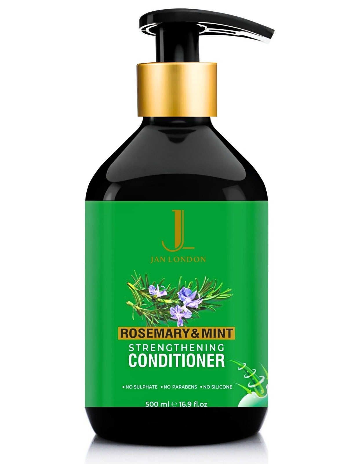 Rosemary & Mint Volumizing & Strengthening Conditioner - 500ml | Lightweight, Sulfate-Free, Paraben-Free, Silicone-Free | Enriched with Rosemary & Mint for Enhanced Shine and Manageability