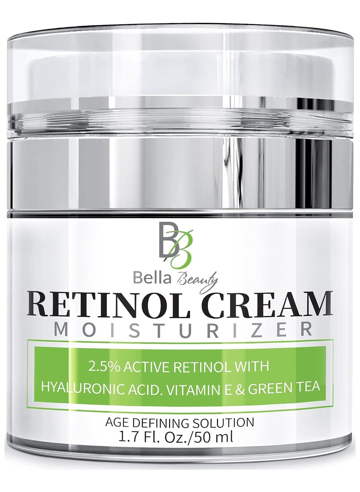 Retinol Moisturizer Anti Aging Cream for Face and Eye Area - With Hyaluronic Acid - 2.5% Active Retinol - Vitamin E - Reduce Appearance of Wrinkles and Fine lines - Best Day and Night Face Cream
