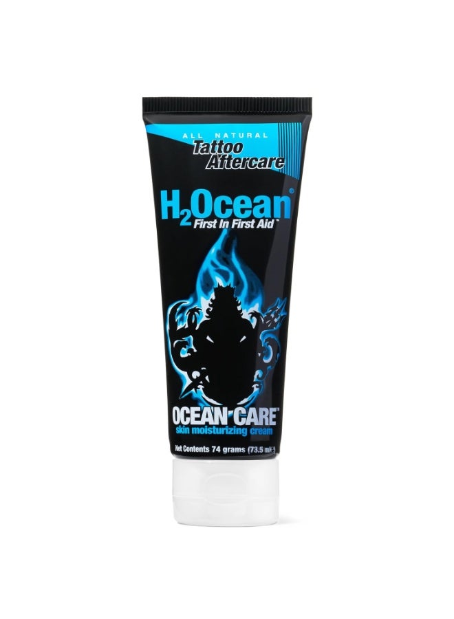 H2Ocean Ocean Care Tattoo Aftercare Lotion – Fragrance & Dye Free Tattoo Moisturizing Cream – Water-Based Vegan Skin Care for New & Old Tattoos – Heals, Revitalizes & Hydrates Tattooed Skin, 2.5oz