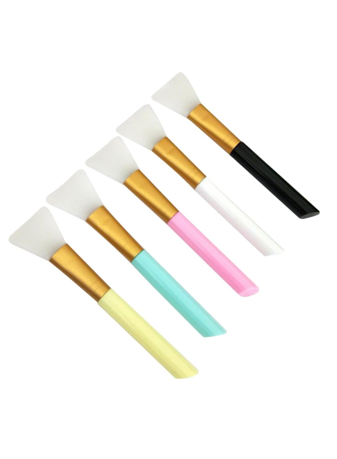 5 Piece Face Mask Brush Set, Face Mask Brush, Bristleless Silicone Makeup Scraper, Facial Mud Applicator, Combination Brush, Makeup Beauty Tool, Used For Diy Eye Mask, Skin Care