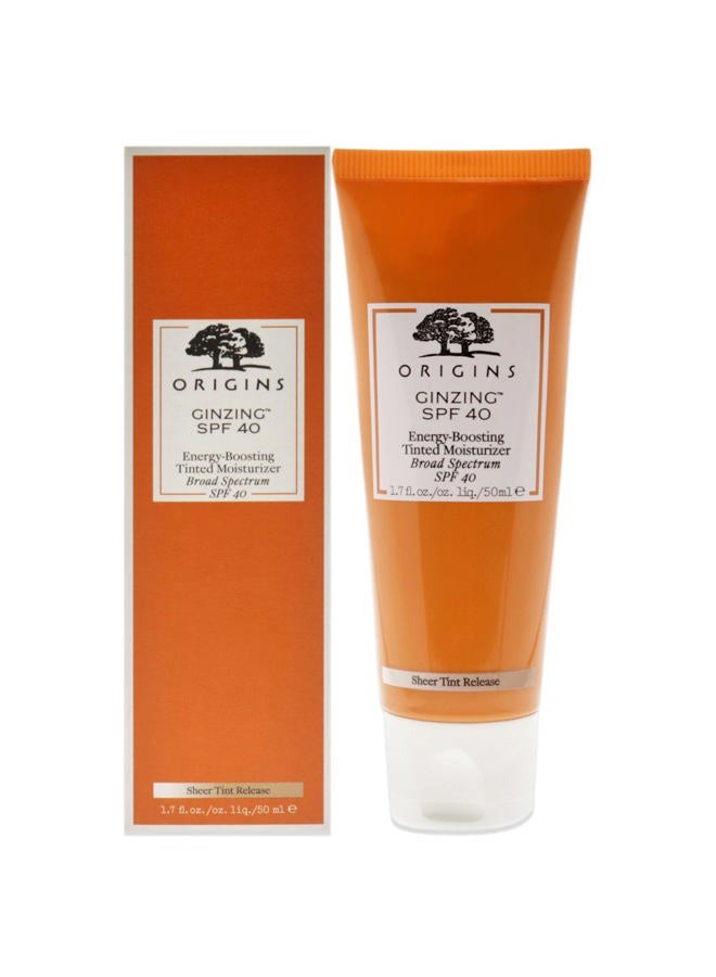GinZing Energy-Boosting Tinted Moisturizer with SPF 40 | Hydrates & Perfects | With Caffeine from Coffee Beans, 1.7 Fl Oz