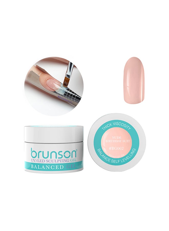 Sculpting Camouflage Uv Builder Balanced Gel Uv Sculpting Nail Gel System 30Ml Nude Birthday Suit Bg062
