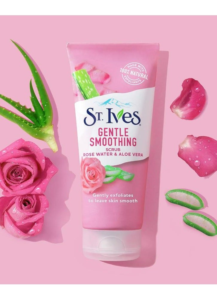 GENTLE SMOOTHING SCRUB ROSE WATER & ALOE VERA 170g