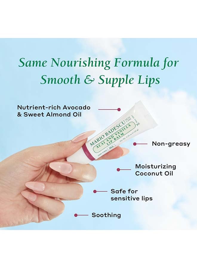 Moisturizing Acai and Vanilla Lip Balm | Nourishing Antioxidant-Rich Acai & Sweet Vanilla Daily Lip Balm | Deeply Hydrating & Softening Lip Treatment for Dry & Chapped Lips | Long-Lasting Moisturising Lip Care - image 2