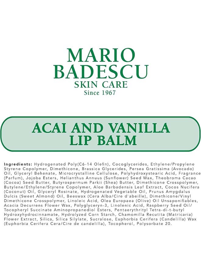 Moisturizing Acai and Vanilla Lip Balm | Nourishing Antioxidant-Rich Acai & Sweet Vanilla Daily Lip Balm | Deeply Hydrating & Softening Lip Treatment for Dry & Chapped Lips | Long-Lasting Moisturising Lip Care - image 7