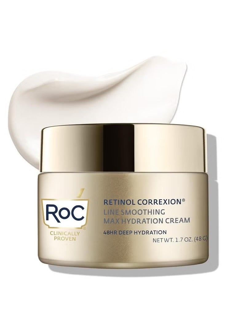 Retinol Correxion Max Daily Hydration Anti-Aging Face Moisturizer with Hyaluronic Acid, Oil Free Skin Care Cream for Fine Lines, Dark Spots, Post-Acne Scars, 1.7 Ounces (Packaging May Vary)