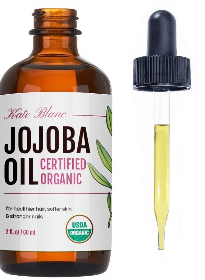 Jojoba Oil for Hair Growth, Skin, & Face (2oz) Jojoba Oil Organic Facial Oil for Gua Sha Massage. 100% Pure & Natural Organic Hair Oil. Moisturize Nails, Ear, Scalps, Cuticles