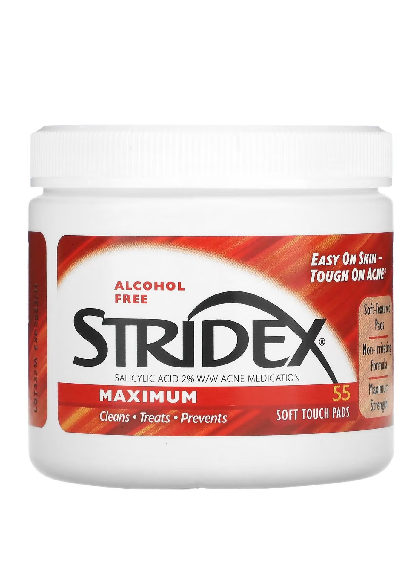 Stridex Maximum Alcohol-Free 55 Soft Touch Pads