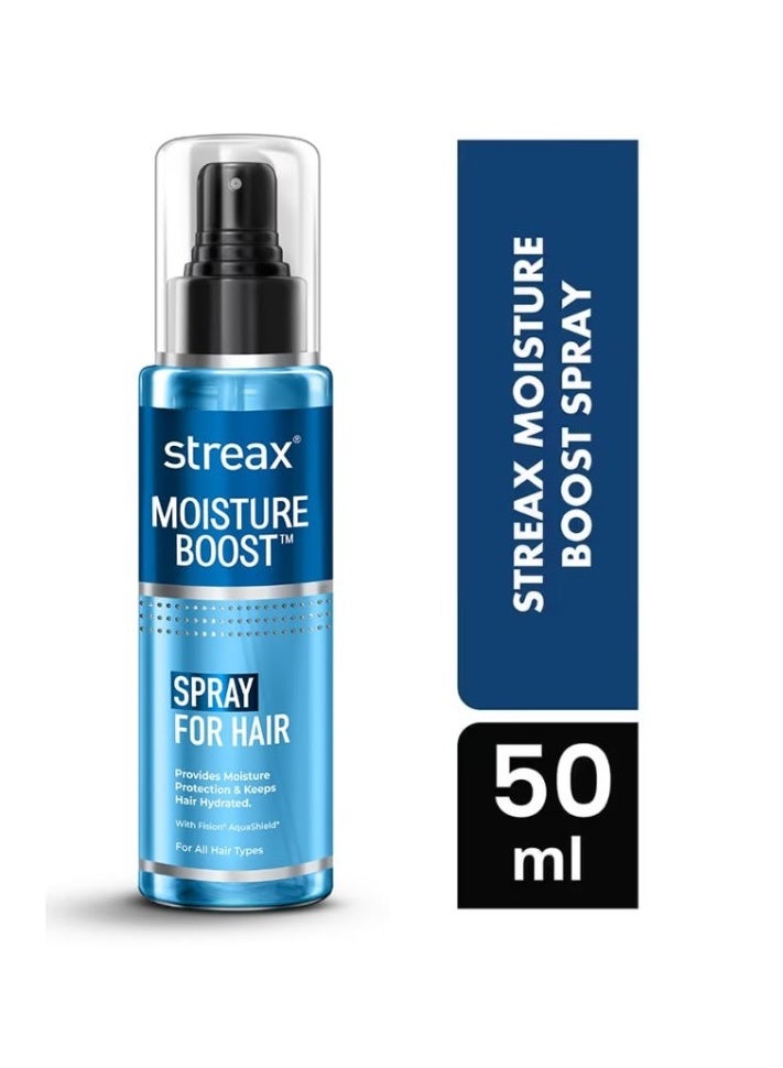 Streax Moisture Boost Spray Hair Serum For Dry Frizzy Hair - 50 ml | Hair Styling Serum for Women & Men