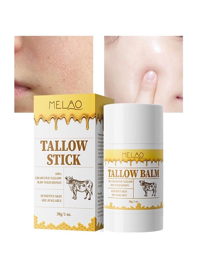 Tallow Blam Stick-Naturals Tallow Lotion Balm Stick, Dry Redness, Deep Moisturizing Skin, Speed Up Metabolism, Reduce Fine Dry Lines, Honey Tallow Blam Stick