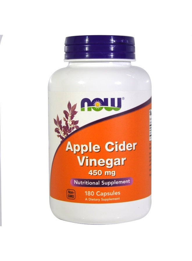Now Foods Apple Cider Vinegar 450mg, 180 Count, Pack of 2