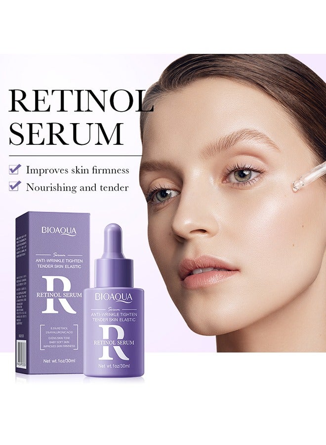 Retinol Serum - Facial Serum Anti-Wrinkle Tender Skin 8.5% Retinol 5% Hyaluronic Acid Moisturizing Essence 30ml