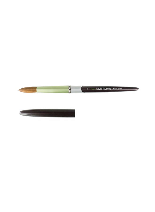 Acrylic Nail Brush 1pc Pure Sable Hair Professional Nail Art Painting Brush for Manicure Pedicure Kolinsky Brush for Acrylic Application Nail Extensions and 3D Nail Carving Size 05