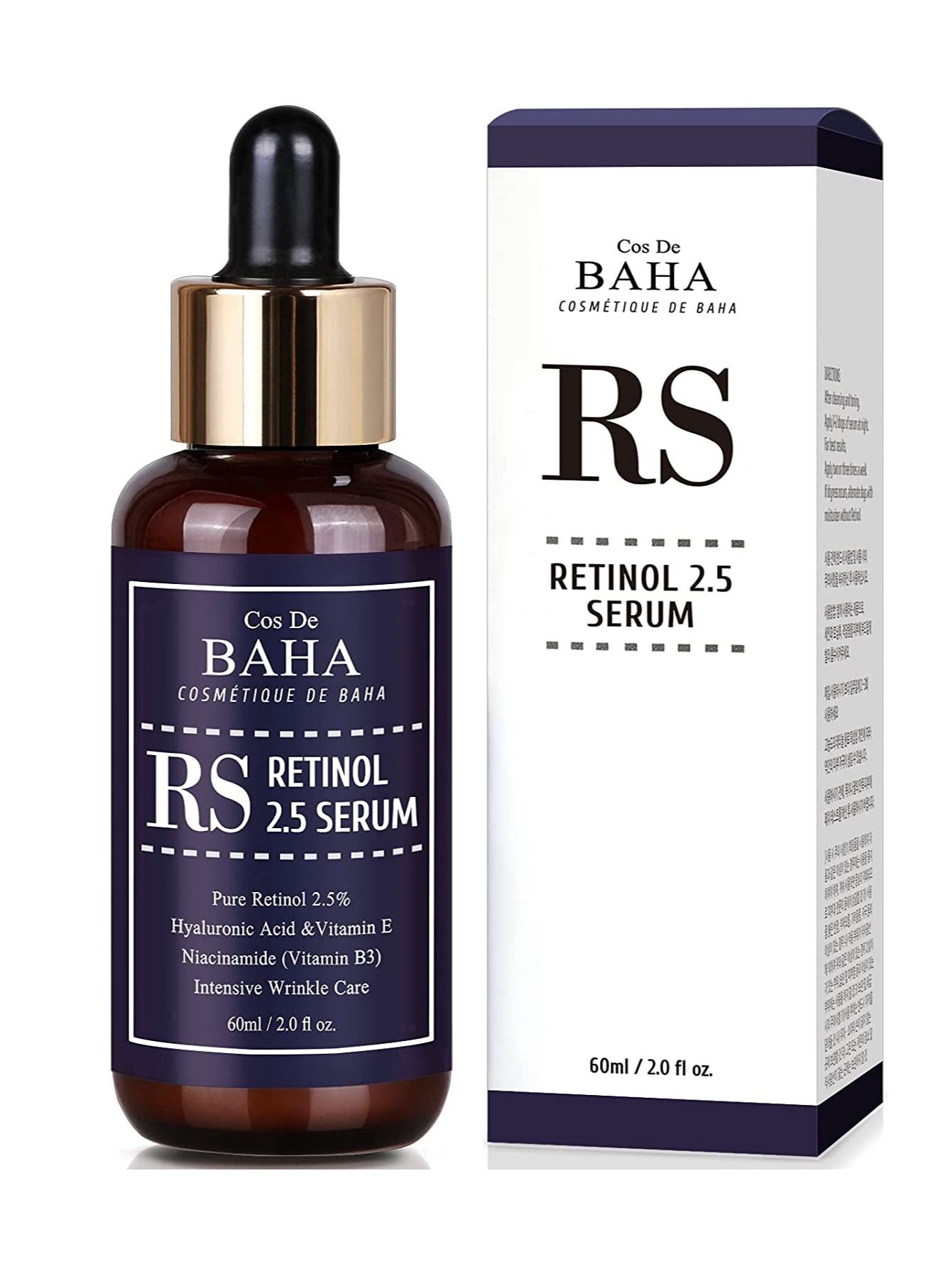 Retinol 2.5% Solution Facial Serum with Vitamin E