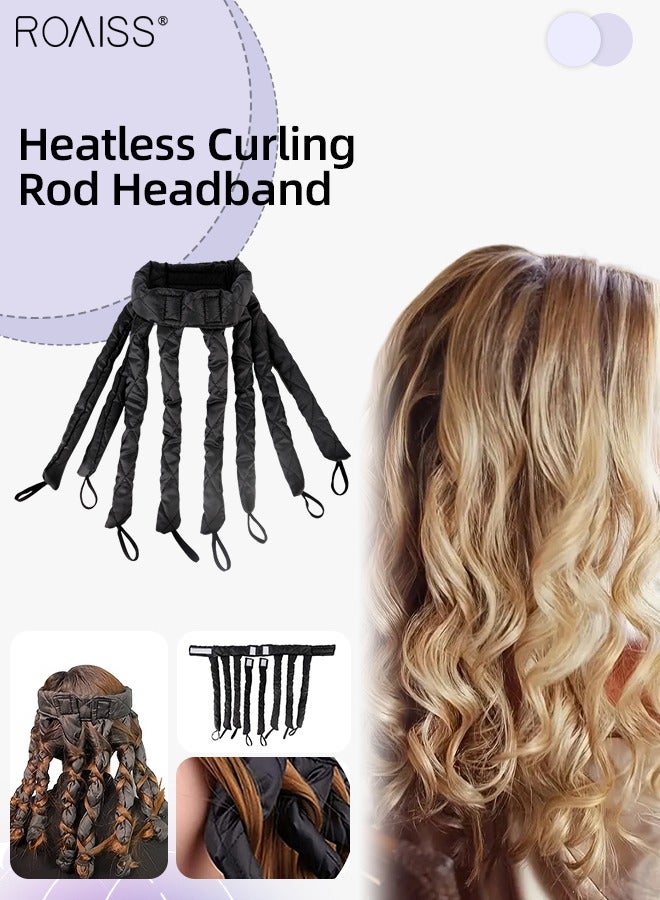 No Heat Curling Iron Headband Adjustable Curler Heatless Headband Head-Mounted Sleep Curling Iron, Octopus Heatless Curling for Natural Waves