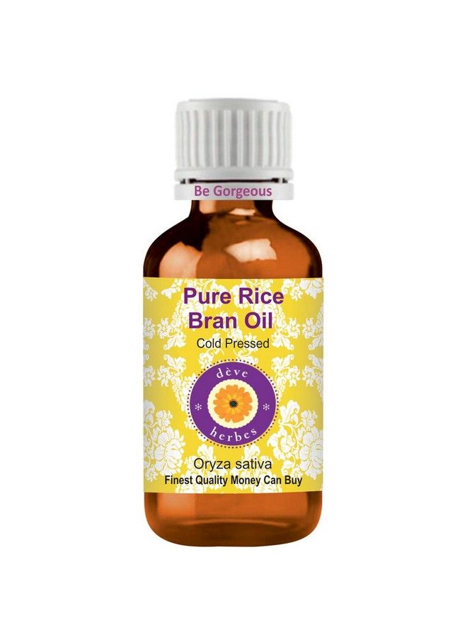 Pure Rice Bran Oil (Oryza Sativa) Natural Therapeutic Grade Cold Pressed 50Ml