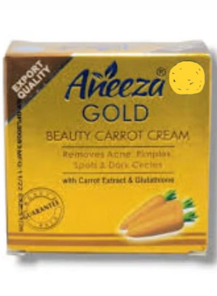 Gold Beauty Cream Removes Acne Pimples Spots And Dark Circles With Carrot Extract & Glutathione