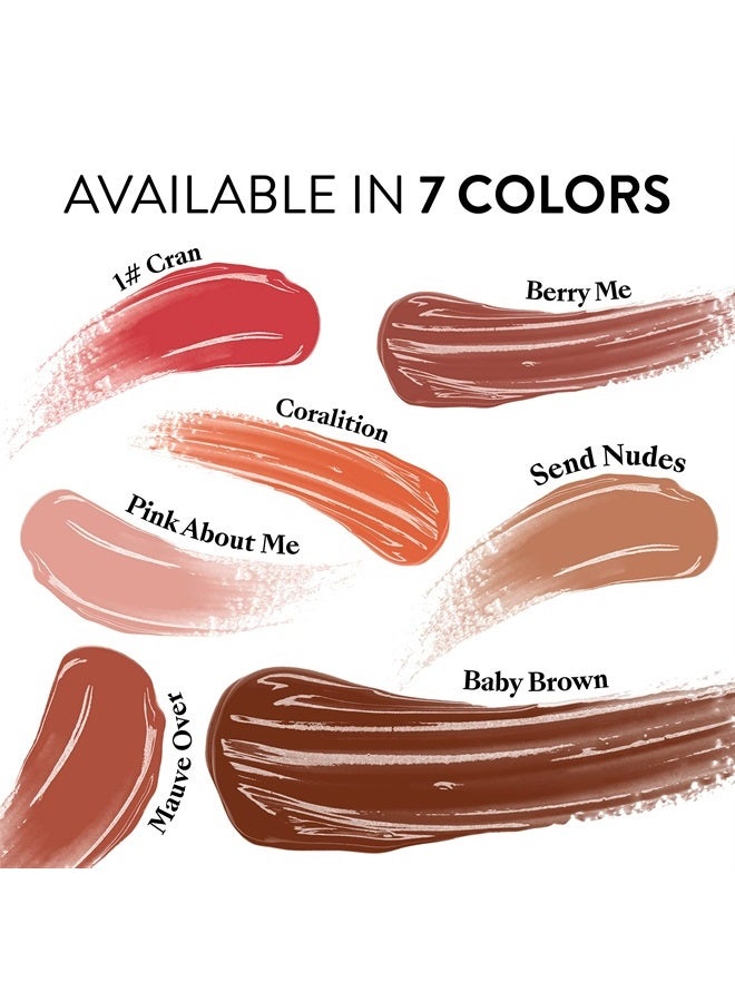 Cosmetics | Deep Tan Nude Lip Gloss, Send Nudes | Vegan, Paraben-Free, Cruelty-Free Gloss Topper | Long Lasting and Moisturizing Lipgloss