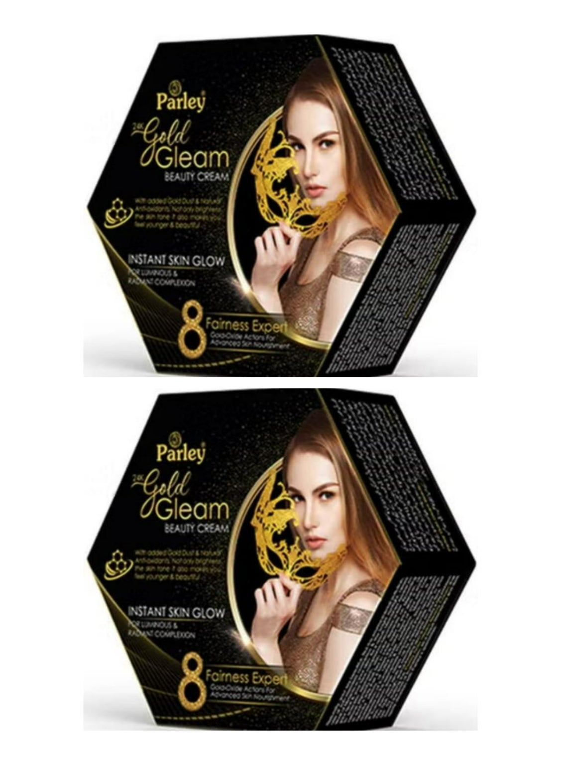 24k Gold Gleam Beauty Cream Jar 2 Pcs 2*50 g