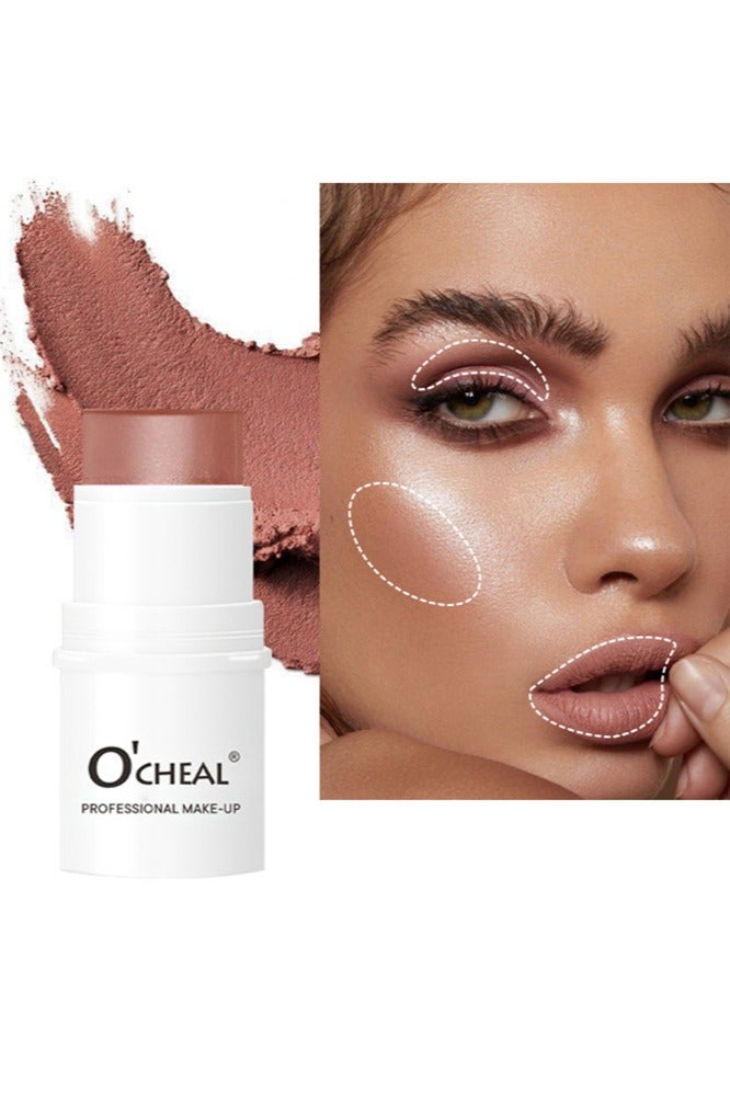 Multi-Effect Cheek & Lip Stick, Cream Contour Stick, Multi Stick Makeup,Face Concealer Stick,Lightweight, Creamy, Lightweight for All Skin,Easy To Use On The Go Nude #06