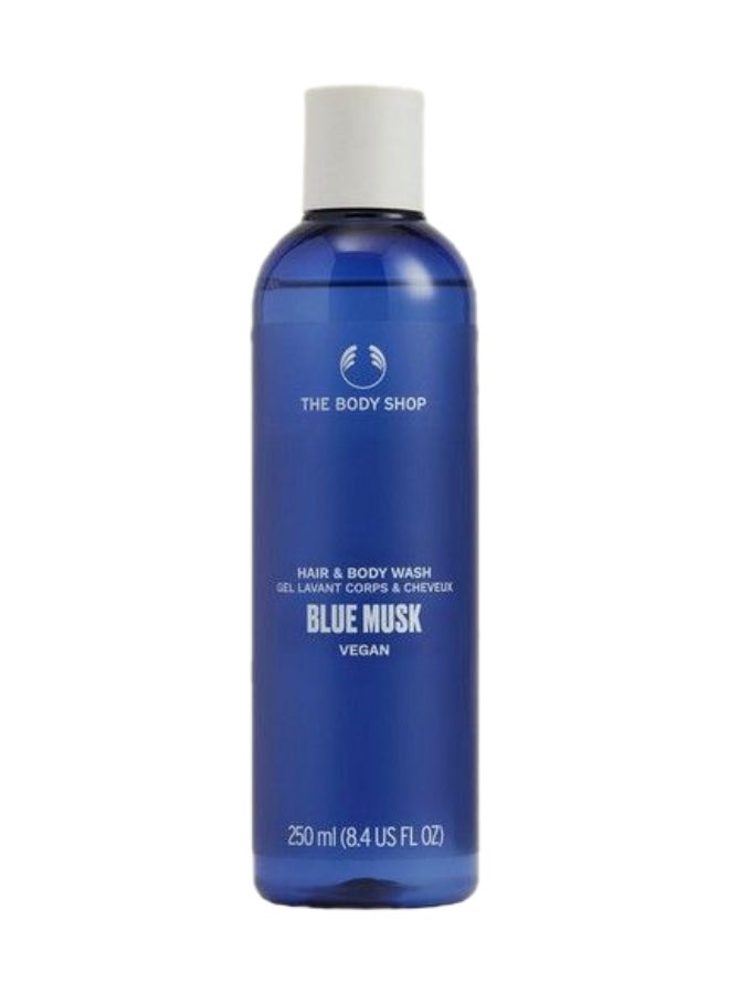 Blue Musk Hair & Body Wash – Woody Aromatic Unisex Shower Gel for Hair, Scalp & Body | Gently Cleanses, Hydrates Scalp, Leaves Hair Lighter & Skin Soft | Infused with Lavender, Geranium & Sandalwood, 250ml