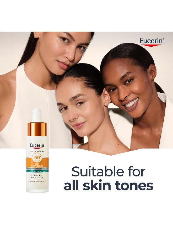 Eucerin Sunscreen Oil Control Ultra-Light UV Daily Serum SPF 50+, Ultra-light & Mattifying Face Serum with SPF. Offers Very High UVA/UVB Protection, Oil Control & Pollution Defense for Oily & Acne Prone Skin. 30 ml - image 8