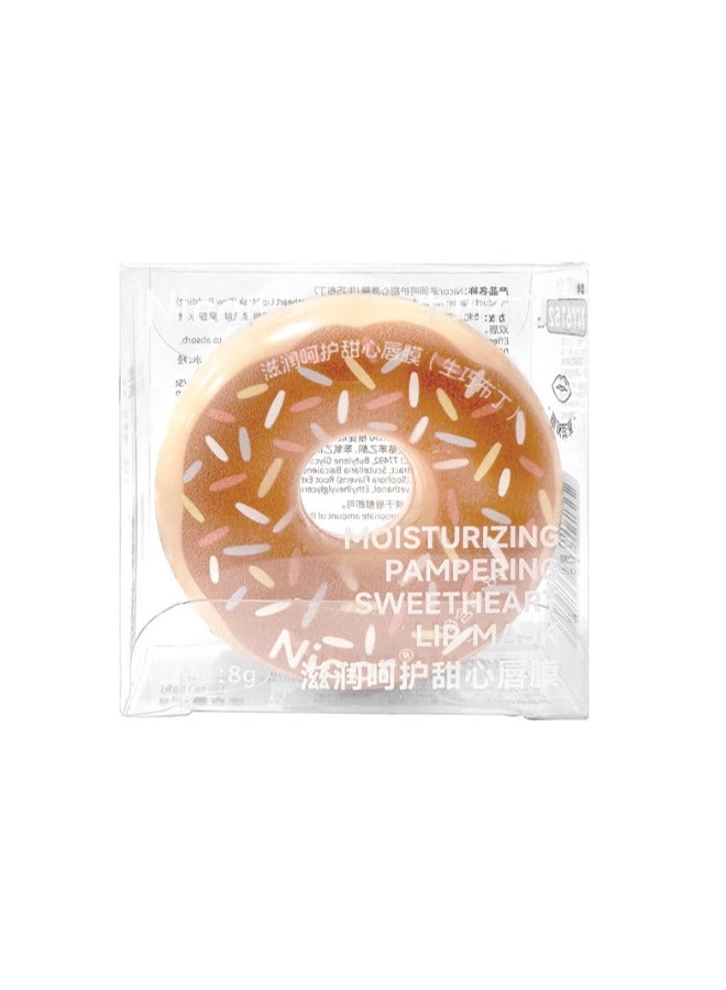 Donut lip mask lip care lightens lip lines and prevents chapped lips exfoliating lip oil moisturizing lip balm chocolate