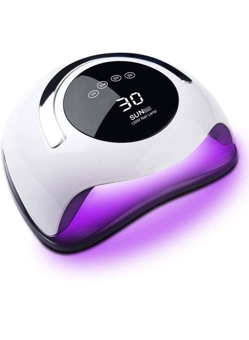 SUN BQ5T 120W UV LED Nail Lamp For Drying Gel Polish LCD Display