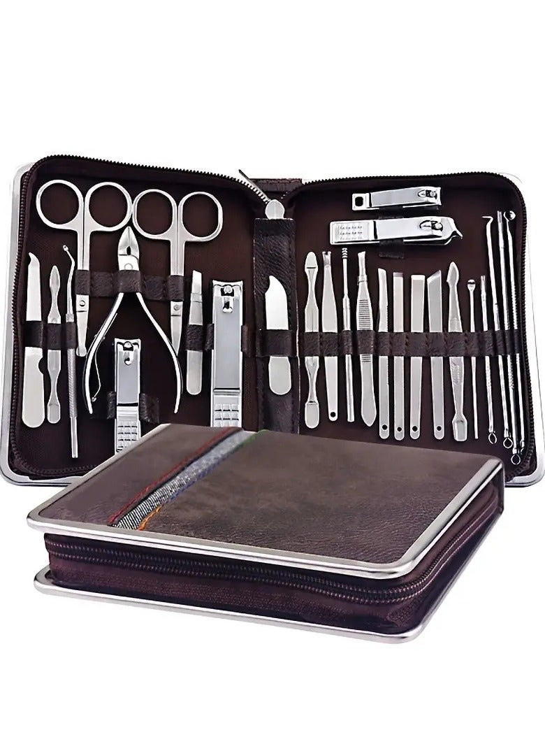 Piece Set Stainless Steel Nail Clippers Set Household Nail Cutter Suit With Box Trimmer Grooming Manicure Pedicure Nail Tools